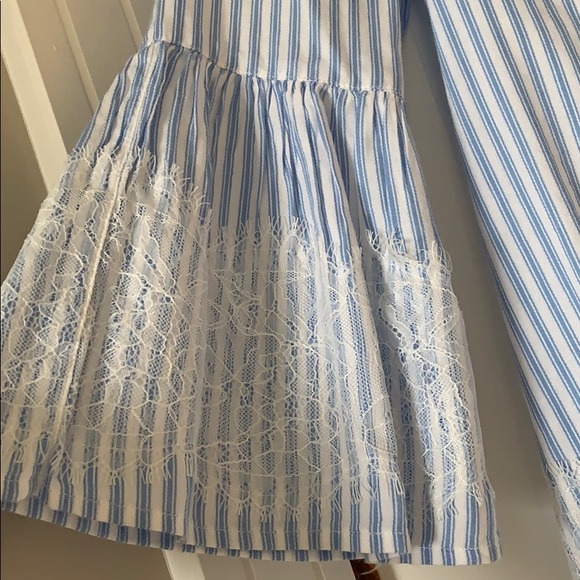 Stripe & Lace Blouse - Picture 2 of 5